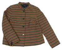 Černo-barevná pruhovaná jarní bunda