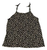 Černý vzorovaný top H&M