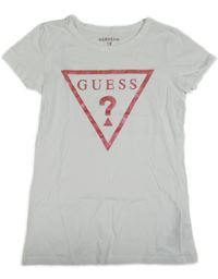 Bílé tričko s logem Guess