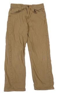 Hnědé loose fit straight rifle H&M