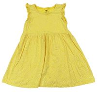 Žluto-bílé vzorované šaty H&M