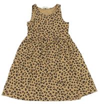 Béžovo-hnědé šaty s leopardím vzorem zn. H&M
