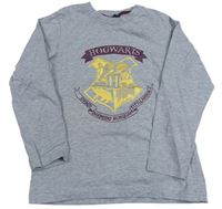 Šedé melírované triko s potiskem Harry Potter Primark