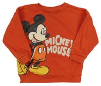 Červená mikina s Mickeym Disney