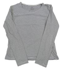 Šedo-černé pruhované triko H&M