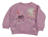 Světlerůžová mikina s Peppou a Zuzkou 