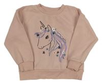 Světlerůžová mikina s jednorožcem PRIMARK