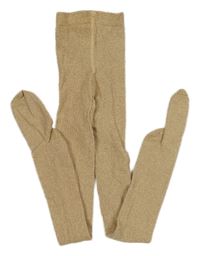 Zlaté třpytivé punčocháče H&M