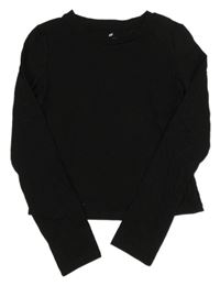 Černé crop triko H&M