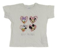 Bílé tričko s Minnie a kamarády Disney