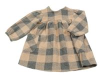 Starorůžovo-šedé kostkované úpletové šaty F&F