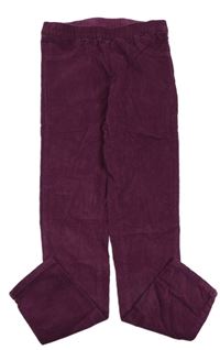 Fuchsiové elastické manšestráky Pocopiano