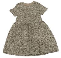 Béžovo-černé šaty s leopardím vzorem M&S