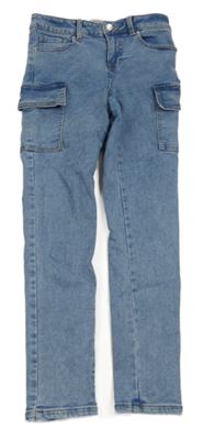 Modré cargo skinny rifle New Look
