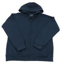 Tmavomodrá propínací mikina s kapucí Primark