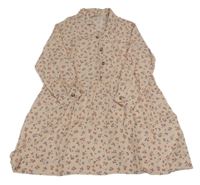 Světlerůžové květované šaty H&M