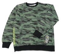 Khaki-černá army mikina Studio