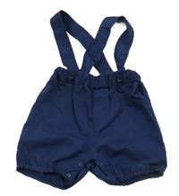 Tmavomodré laclové kraťasy