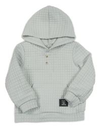 Bílá kostkovaná mikina s nášivkou a kapucí Shein