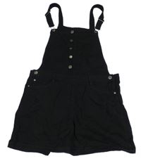 Černé riflové laclové kraťasy s prošoupáním Page one young