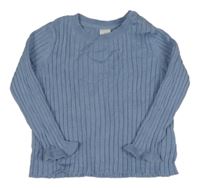 Modrý žebrovaný svetr H&M