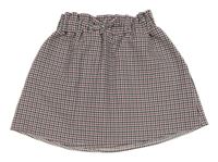 Černo-růžovo-bílá kostkovaná sukně Primark