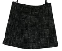 Dámská černo-bílá vzorovaná pletená sukně George 