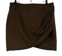 Dámská hnědá semišová sukně Shein 