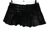 Dámská černá koženková minisukně Shein 
