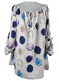 Dámská světlerůžová puntíkovaná halenka 