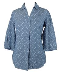 Dámská světlemodrá halenka s motýlky 