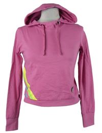 Dámská růžová crop mikina s nápisy a kapucí Maui