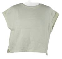 Dámské smetanové crop volné tričko MNG 