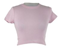 Dámské světlerůžové žebrované crop tričko FB Sister 