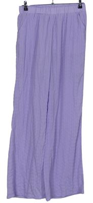 Dámské lila vzorované palazzo kalhoty Shein 