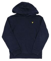 Tmavomodrá mikina s nášivkou a kapucí Lyle&Scott