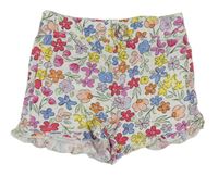 Bílé květinové bavlněné kraťasy Primark