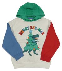 Bílo-barevná mikina s obrázkem a kapucí zn. Primark