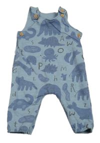 Modré laclové tepláky se zvířátky George