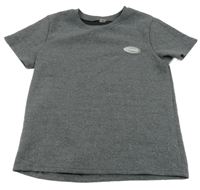 Tmavošedé tričko s nášivkou Shein