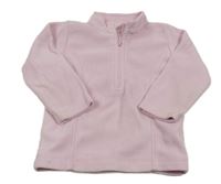 Světlerůžová fleecová mikina