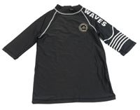 Černé UV tričko s nápisem H&M