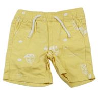 Žluté plátěné kraťasy s obrázky Primark