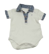 Bílo-modré polo body s výšivkou George