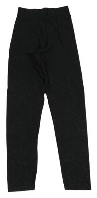 Černo-zlaté třpytivé legíny Nutmeg