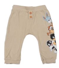 Béžové tepláky s Looney tunes zvířátky 