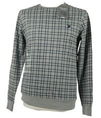 Nové - Pánské šedo-modro-bílé kostkované pyžamové triko George 