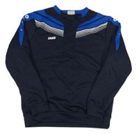 Modro-tmavomodrá sportovní mikina s pruhy Manguun