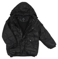 Černá šusťáková zimní bunda s kapucí Firetrap