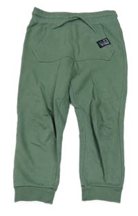 Khaki tepláky z s kapsou 